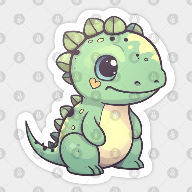 Cute Kawaii Dinosaur Sticker by Seamazing